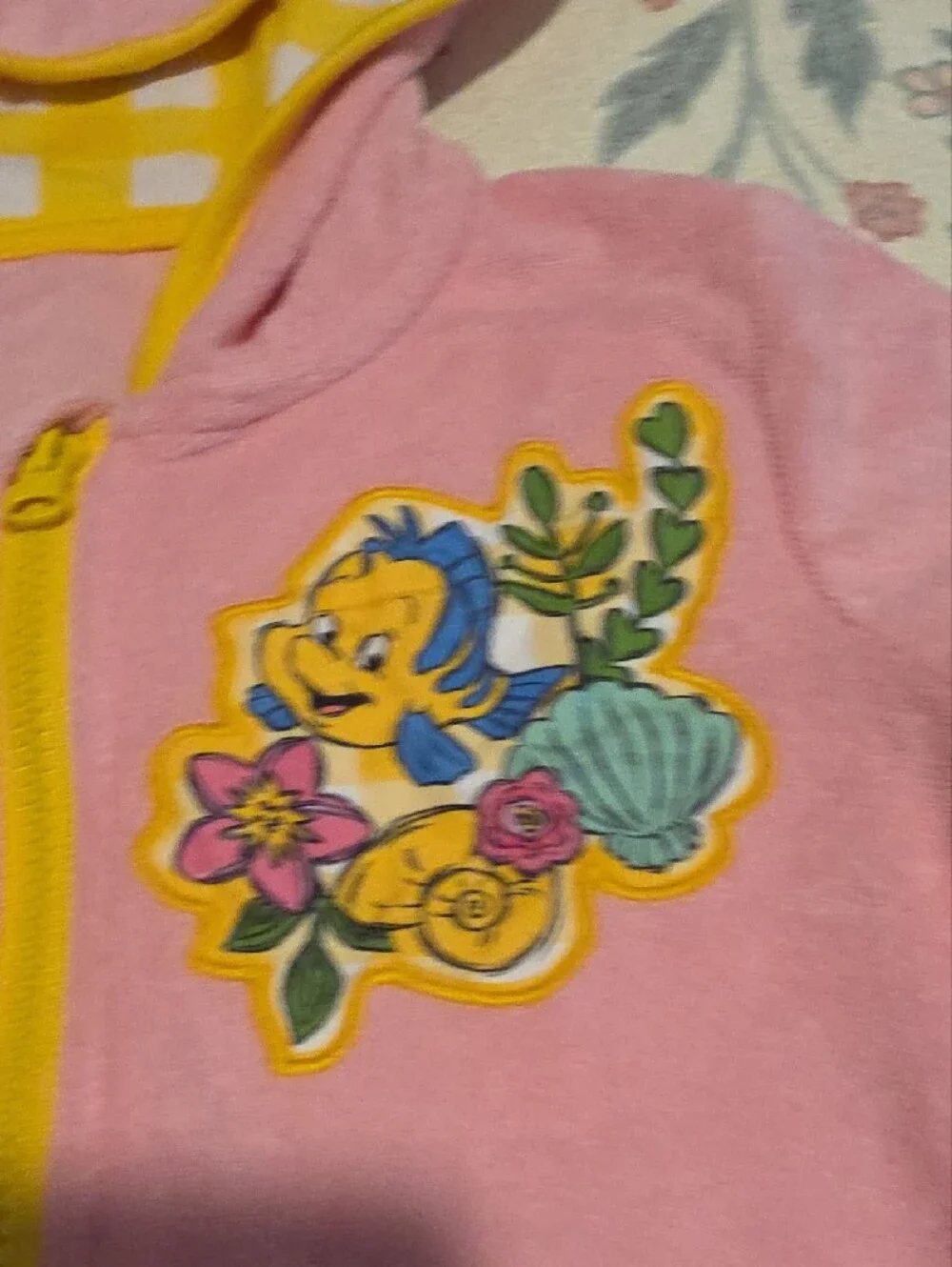 Disney Pink Hooded Terry Cloth Short-Sleeve Swimsuit Cover Up